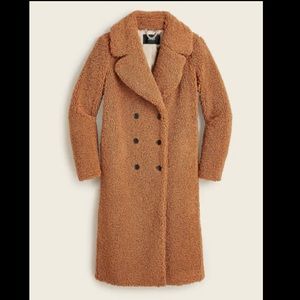J Crew Sherpa Double Breasted Teddy Topcoat NWT